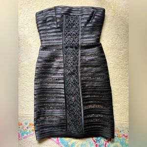 Bcbg little black strapless dress size 0